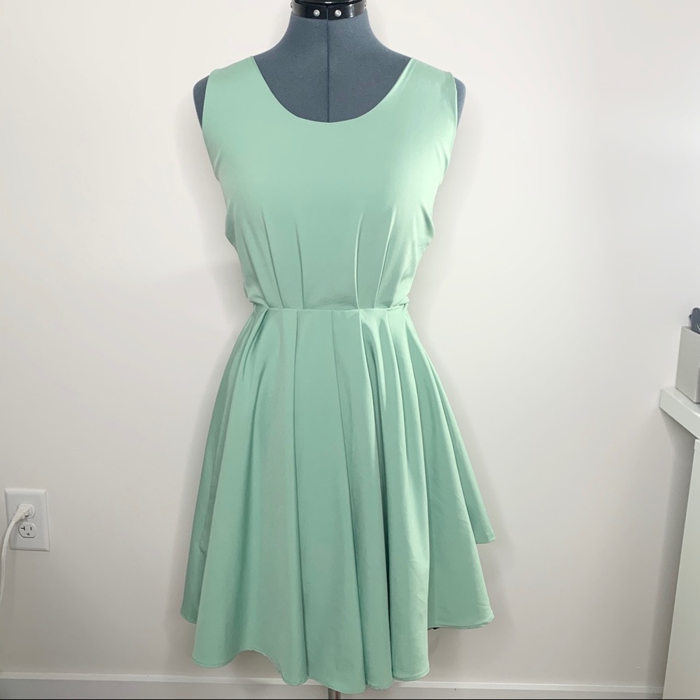 Mint Chiffon Wedding Guest Dress